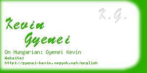 kevin gyenei business card